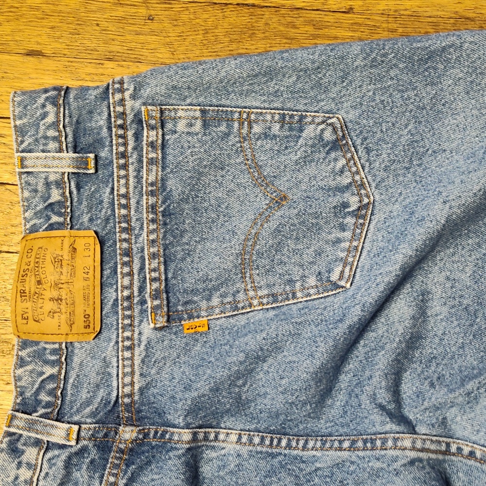 Levi's Orange Tab 550 Men's Blue Denim Jeans Size 42x30 - Picture 11 of 16